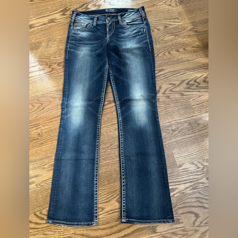 WOMEN’S SILVER SLIM BOOT JEANS